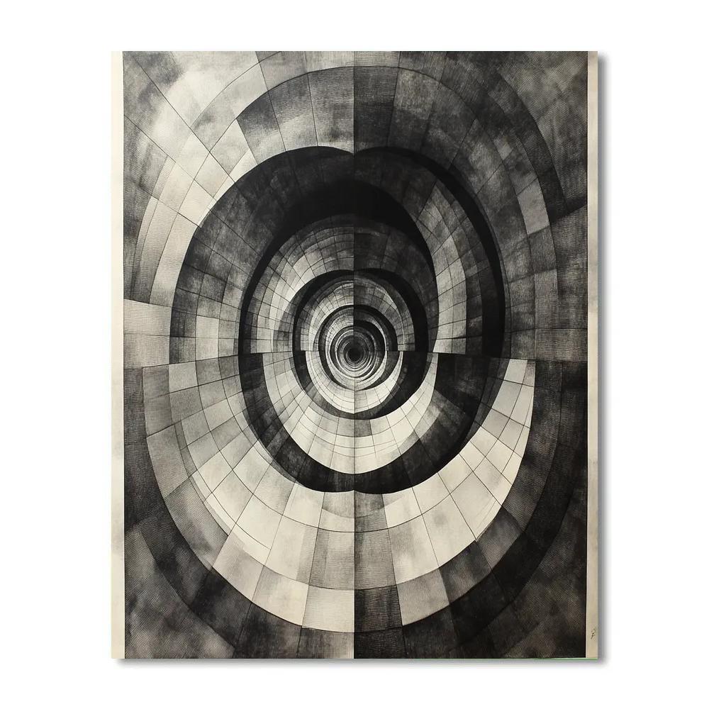 M.C. Escher Inspired Paradox Of Infinite Lattices paint by color