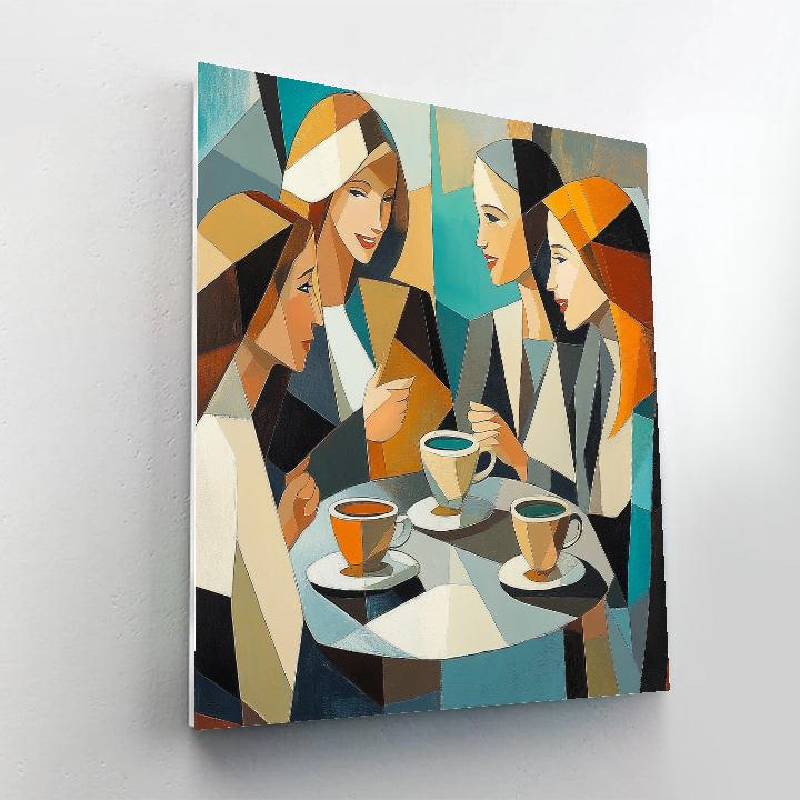 Pablo Picasso Inspired Abstract Cafe Friends painting number kit