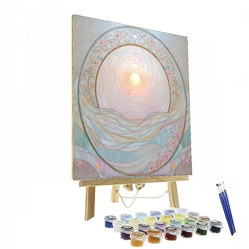 Alphonse Mucha Inspired The Quiet Geometry Of Dawn Number painting