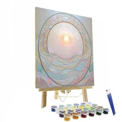 Alphonse Mucha Inspired The Quiet Geometry Of Dawn Number painting