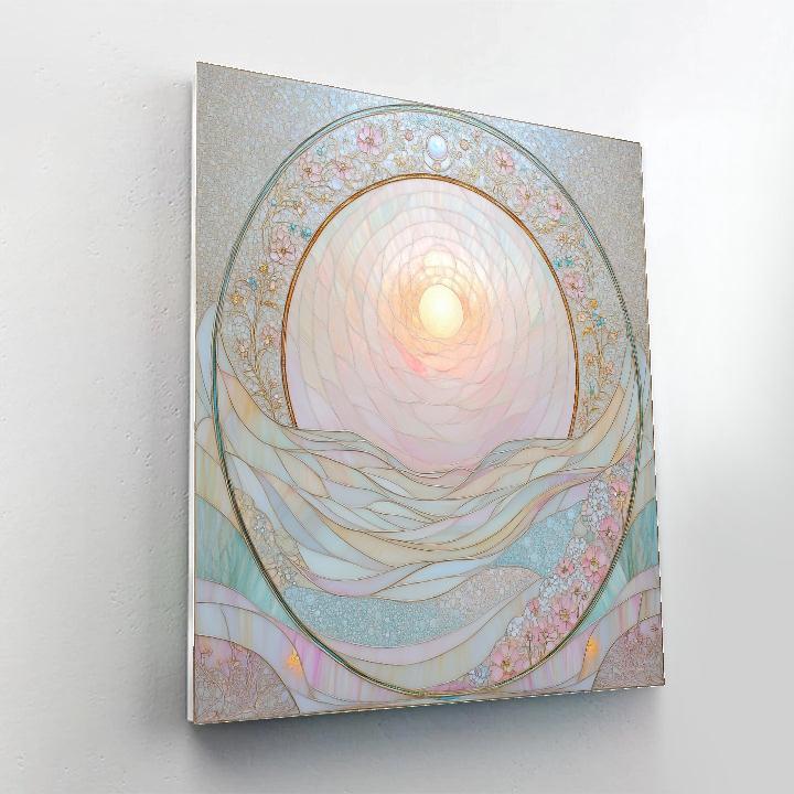 Alphonse Mucha Inspired The Quiet Geometry Of Dawn Number painting