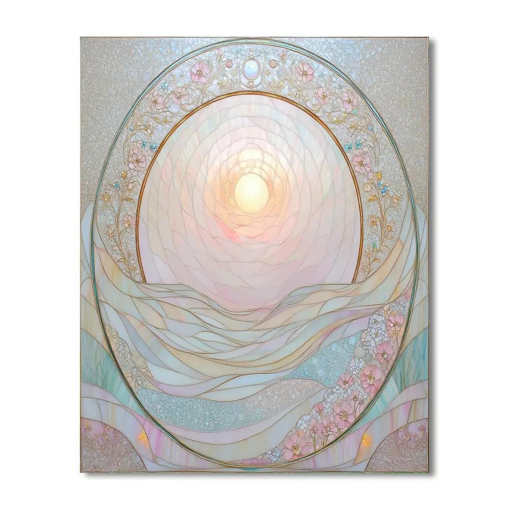 Alphonse Mucha Inspired The Quiet Geometry Of Dawn Number painting