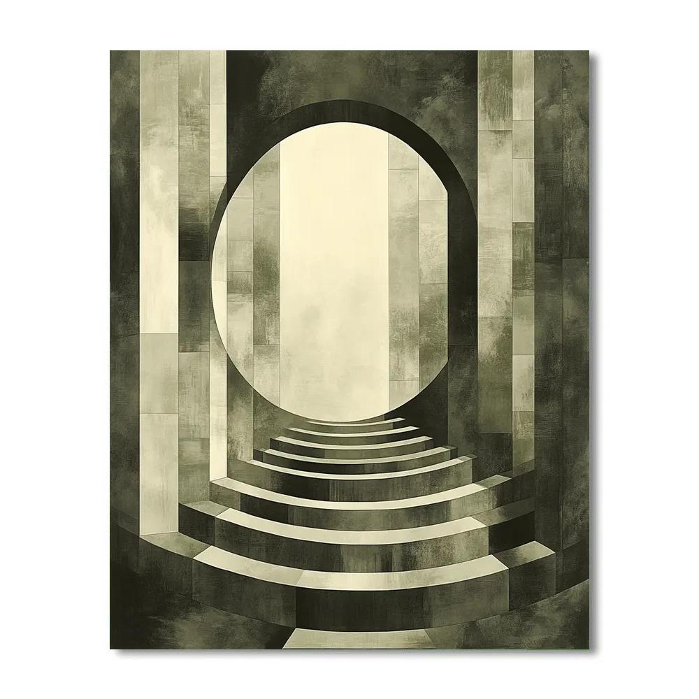 M.C. Escher Inspired Tessellated Event Horizon Dream paint by color