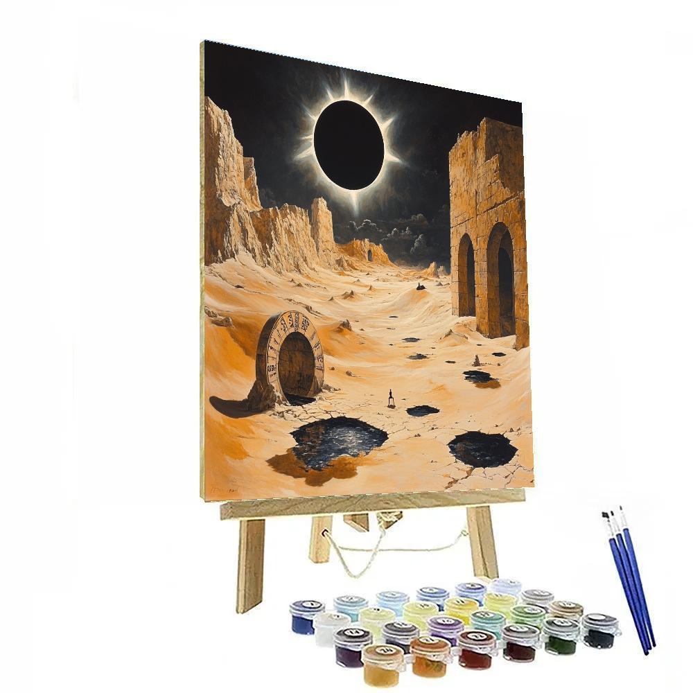 Salvador Dali Inspired Desert Eclipse DIY paint by numbers
