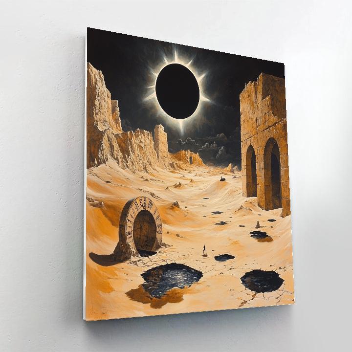Salvador Dali Inspired Desert Eclipse DIY paint by numbers