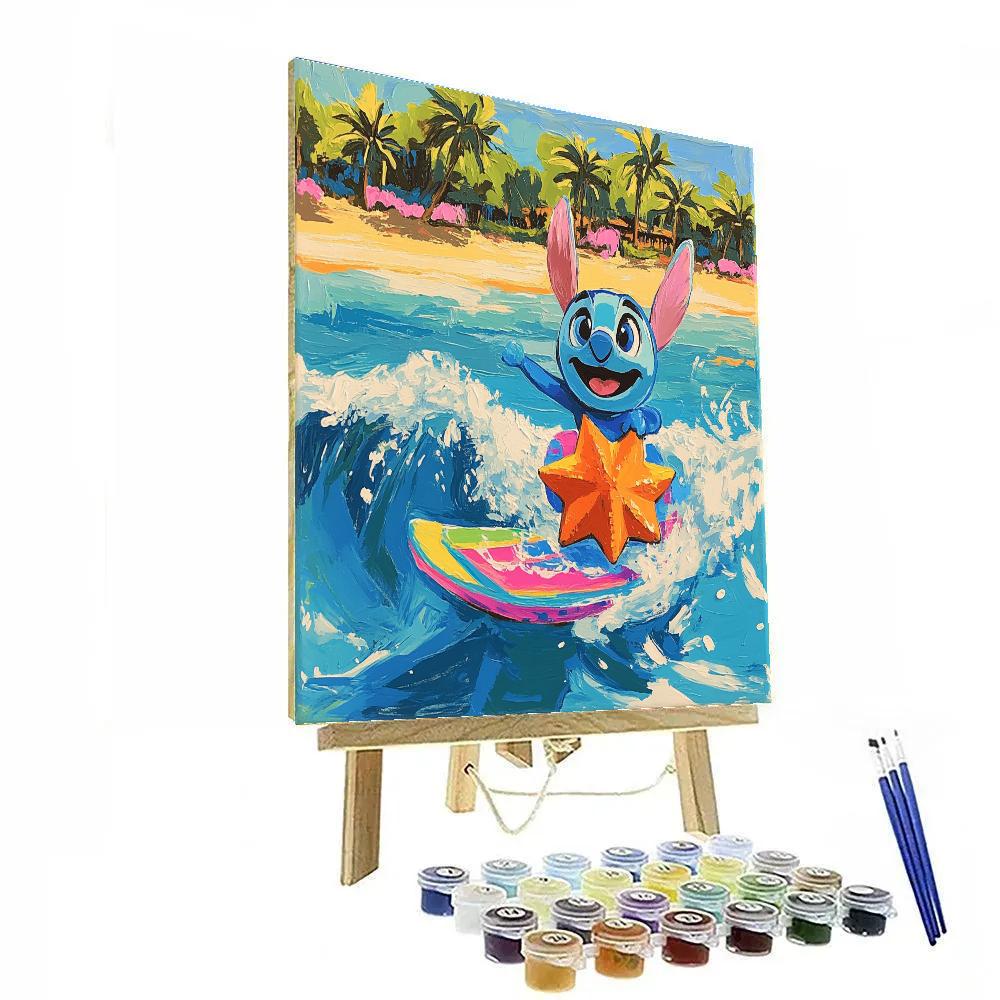 Stitch Tropical Starfruit Surf Day Paint by numbers kits