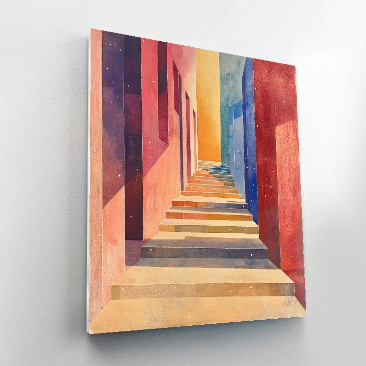 Paul Klee Inspired Chromatic Tectonics Of Quiet Dawn Number painting