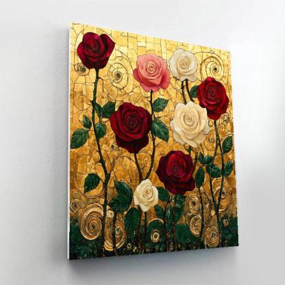 Gustav Klimt Inspired Golden Garden Of Roses Number painting