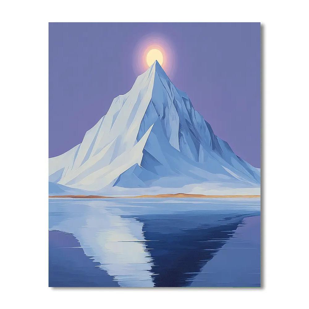 Lawren Harris Inspired Cathedral Peak And Polar Halo DIY paint by numbers