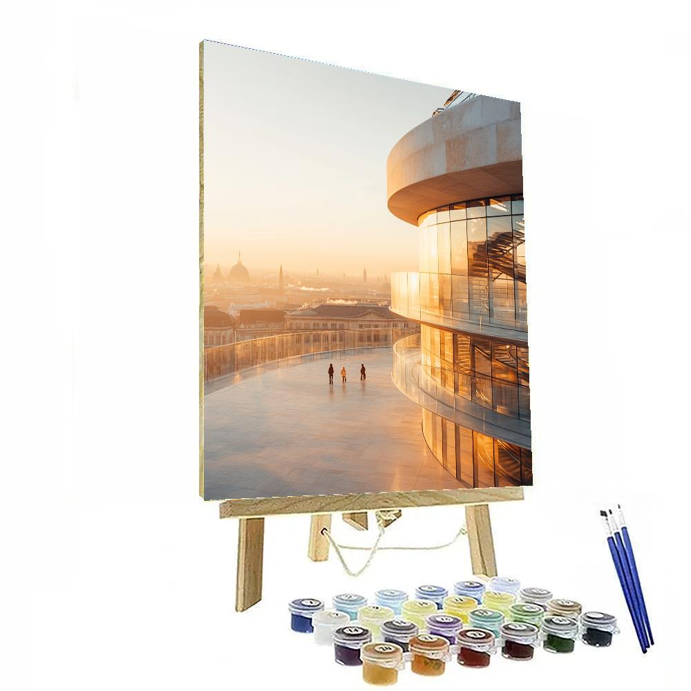 Glass Dome Of The Reichstag At Sunrise Berlin Germany paint by color