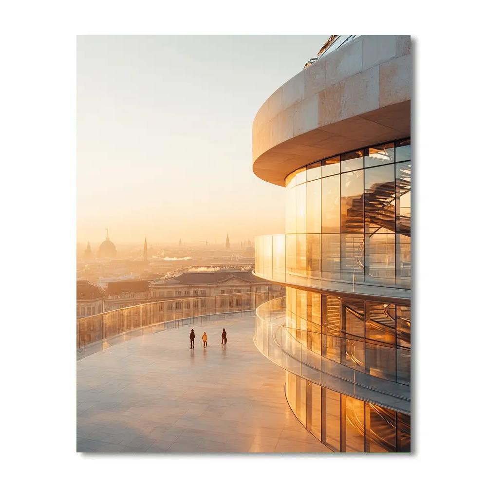 Glass Dome Of The Reichstag At Sunrise Berlin Germany paint by color