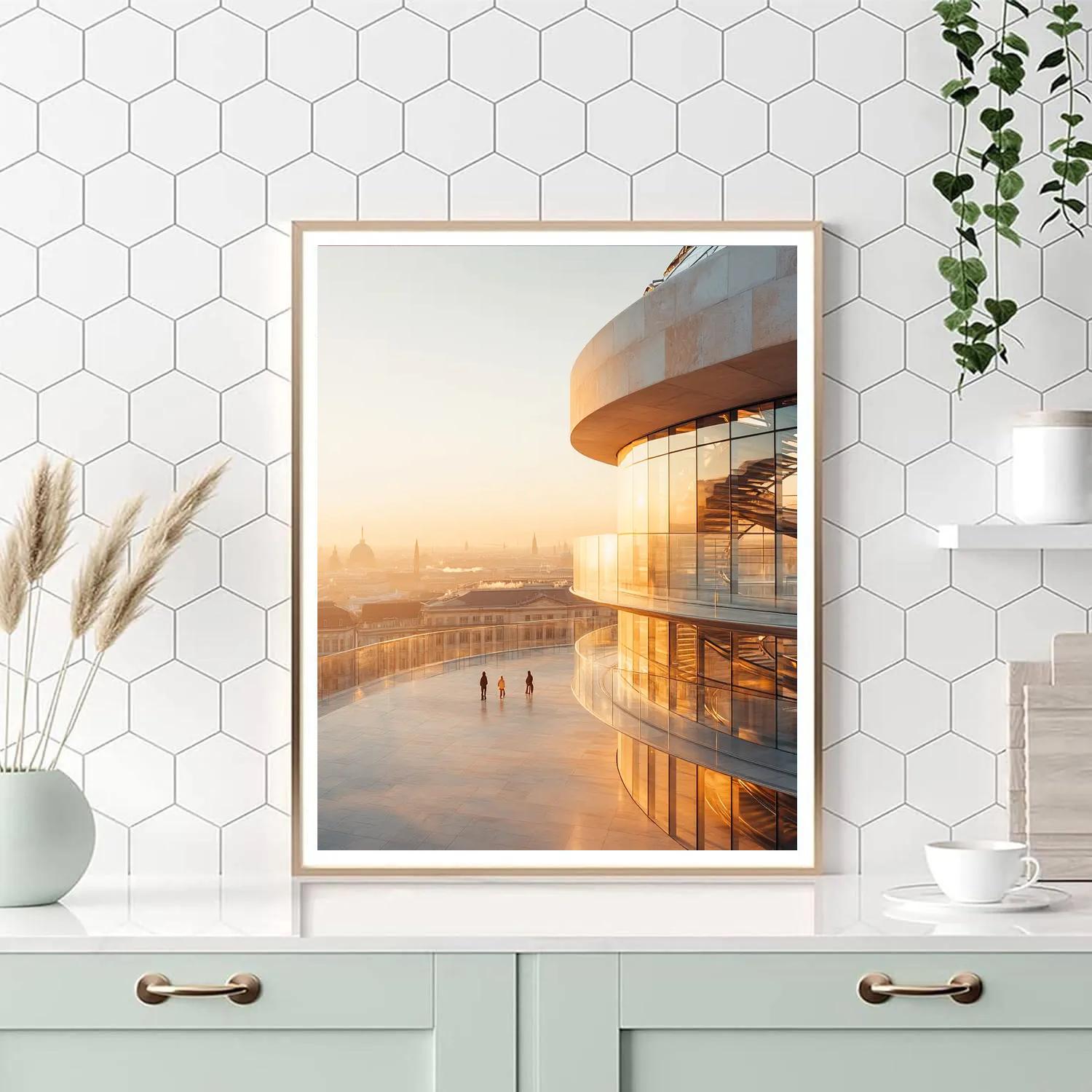 Glass Dome Of The Reichstag At Sunrise Berlin Germany paint by color