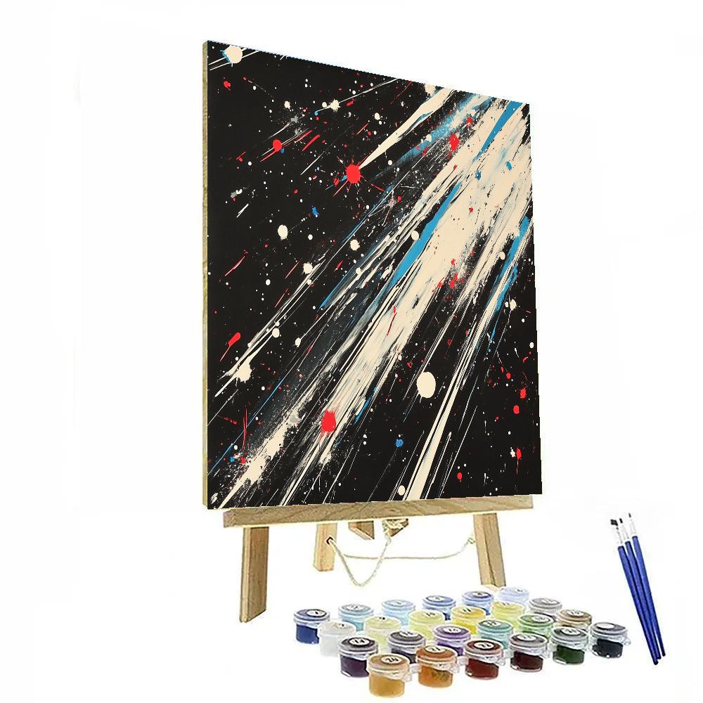 Jackson Pollock Inspired Meteor Shower Energy Paint by numbers art