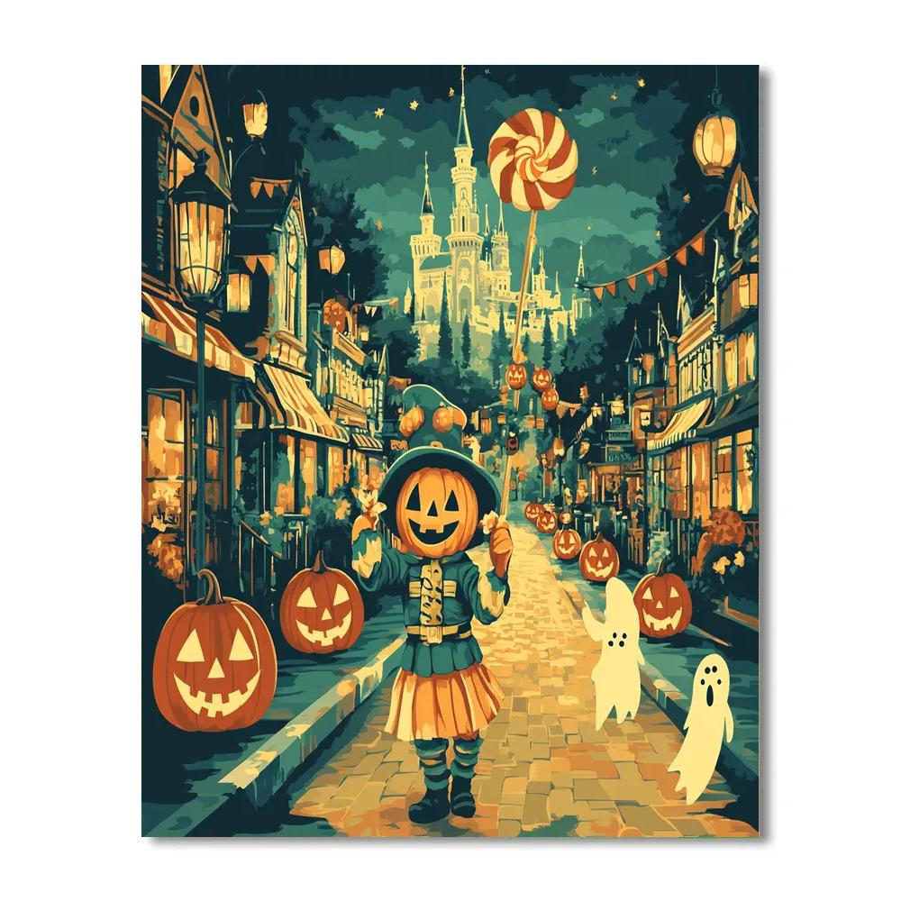 Clockwork Pumpkin Parade On Main Street Paint by numbers kits