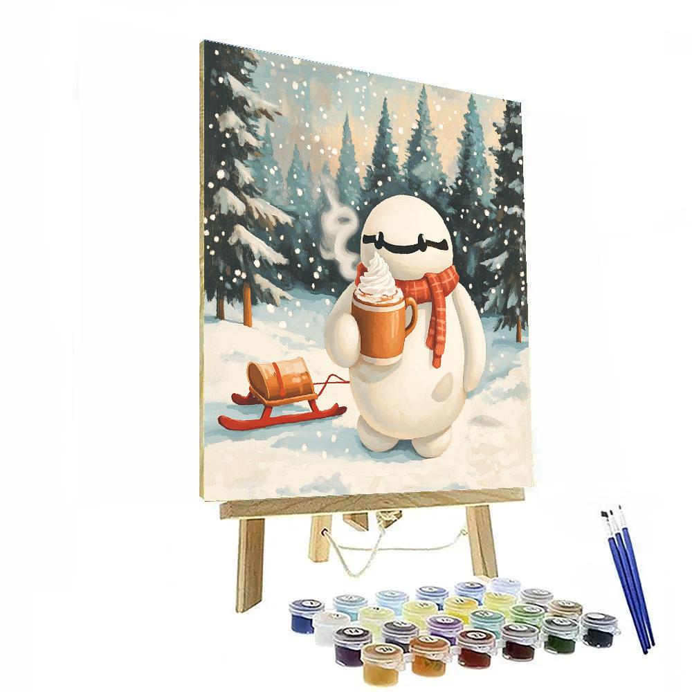 Baymax Snowy Hot Cocoa Helper DIY paint by numbers