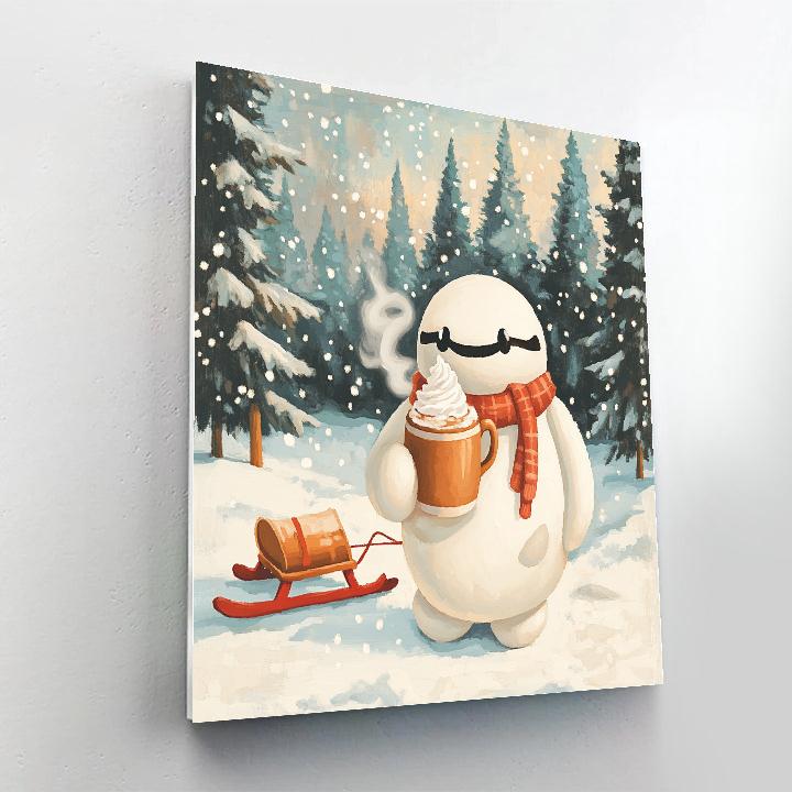 Baymax Snowy Hot Cocoa Helper DIY paint by numbers