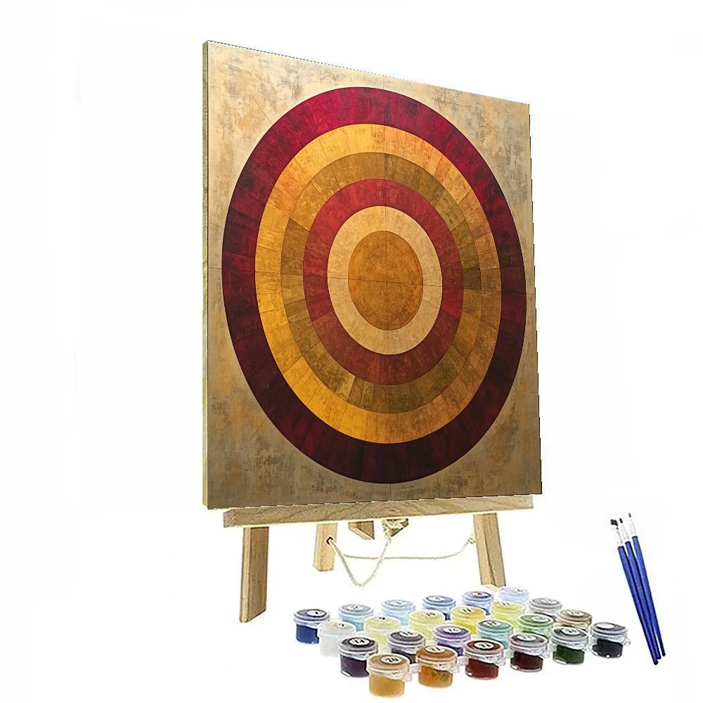 Nandalal Bose Inspired Earth Memory Mandala Number painting