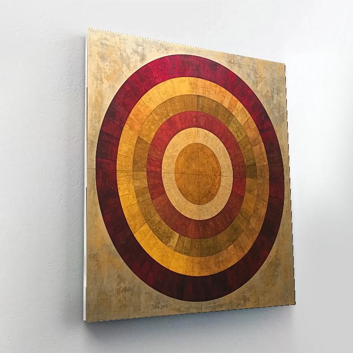 Nandalal Bose Inspired Earth Memory Mandala Number painting