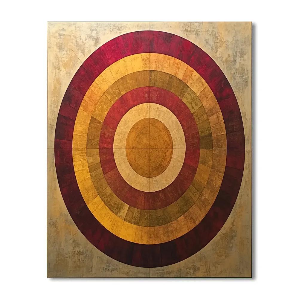 Nandalal Bose Inspired Earth Memory Mandala Number painting