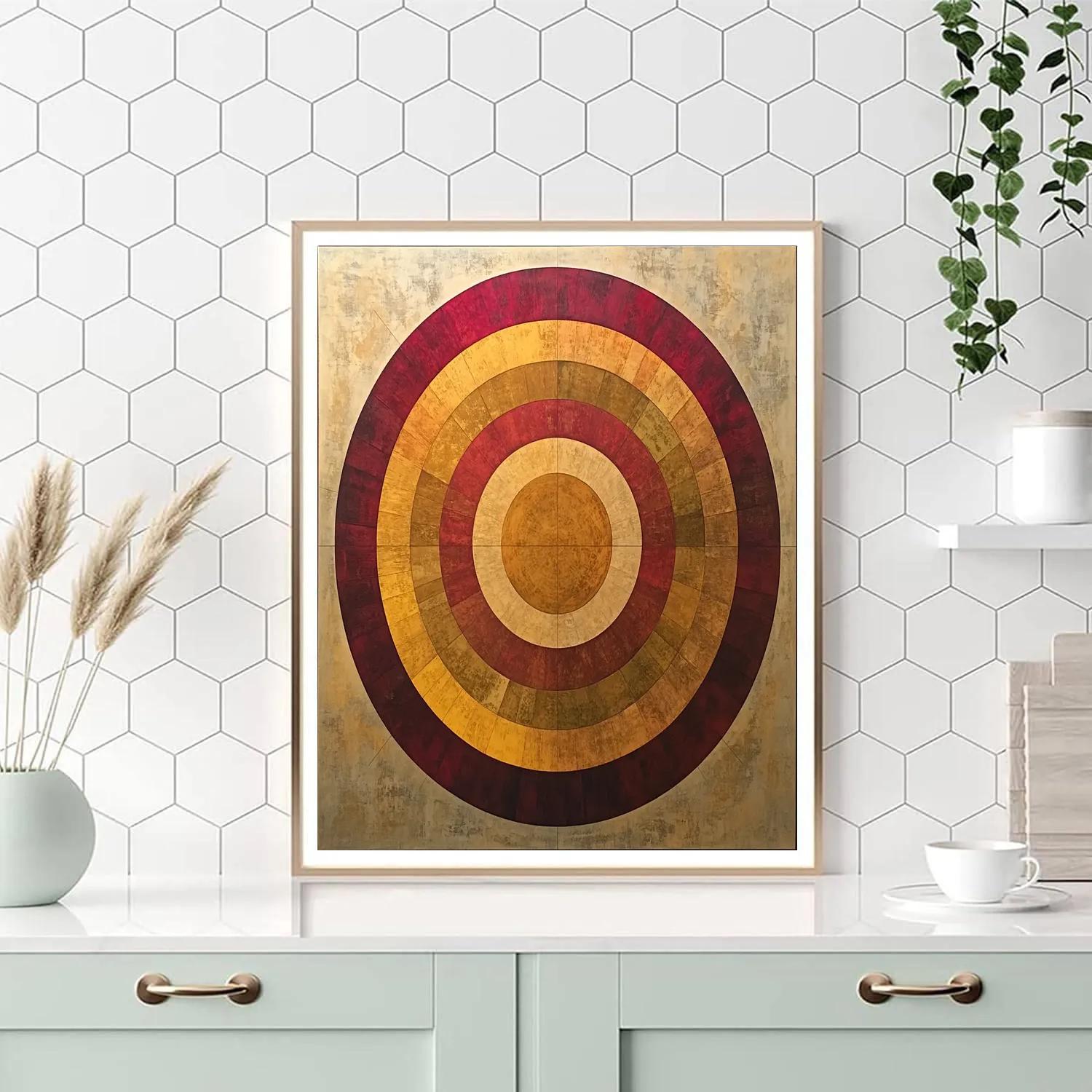Nandalal Bose Inspired Earth Memory Mandala Number painting