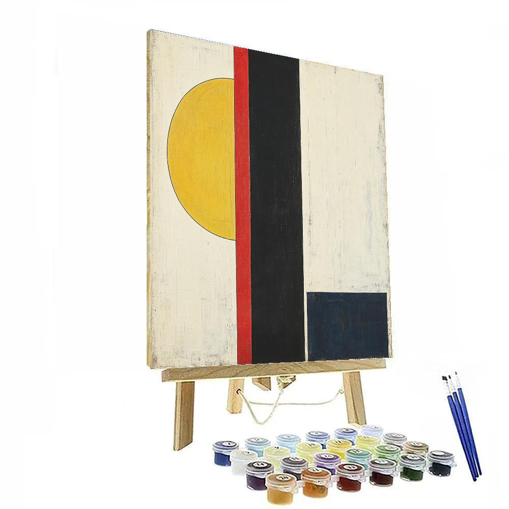 Kazimir Malevich Inspired Pulsar Rhythm Abstraction Paint by numbers kits