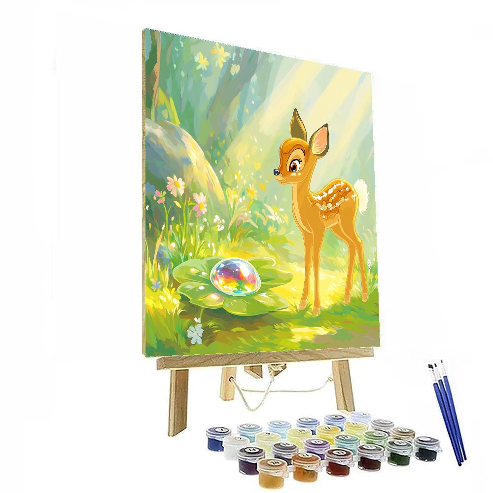 Bambi Meadow Dewdrop Morning Number painting