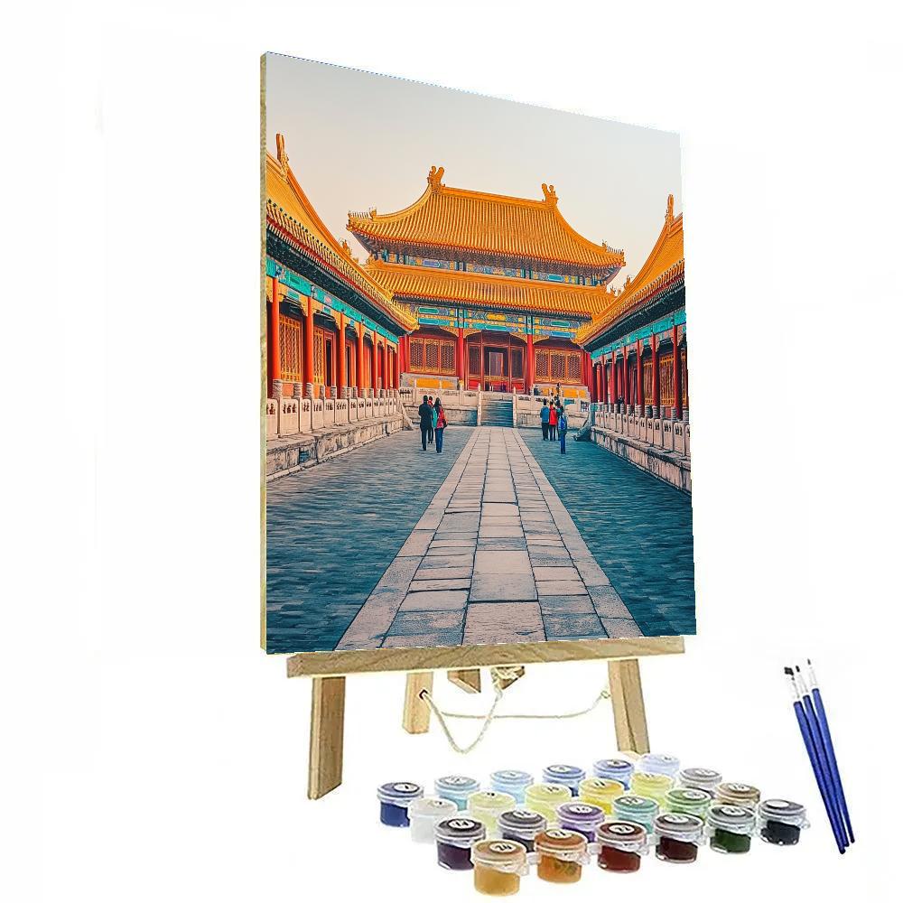 Golden Pavilion Of The Forbidden City Courtyard Beijing China DIY paint by numbers
