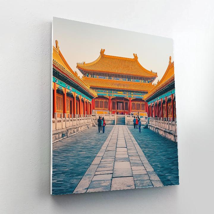 Golden Pavilion Of The Forbidden City Courtyard Beijing China DIY paint by numbers