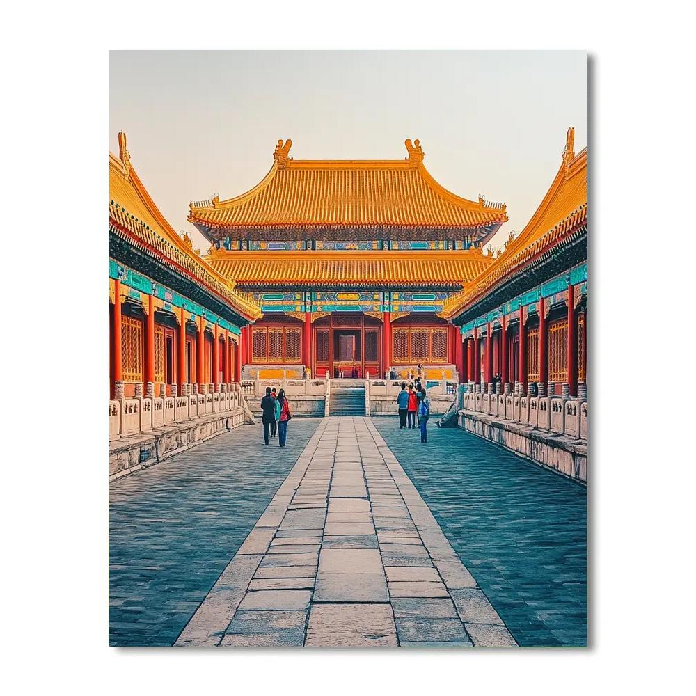 Golden Pavilion Of The Forbidden City Courtyard Beijing China DIY paint by numbers