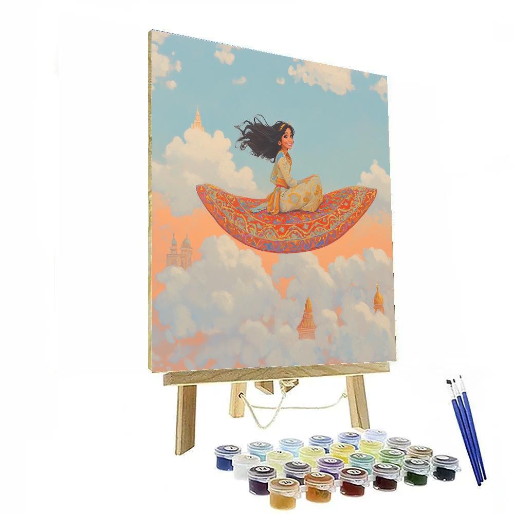 Jasmine Magic Carpet Cloud Hop Painting by numbers kit