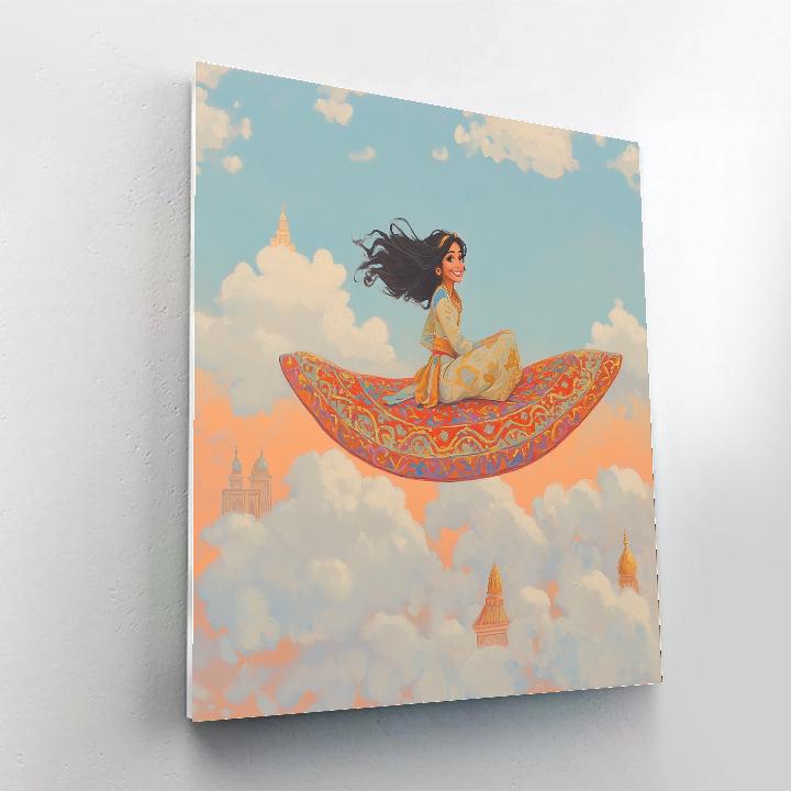 Jasmine Magic Carpet Cloud Hop Painting by numbers kit