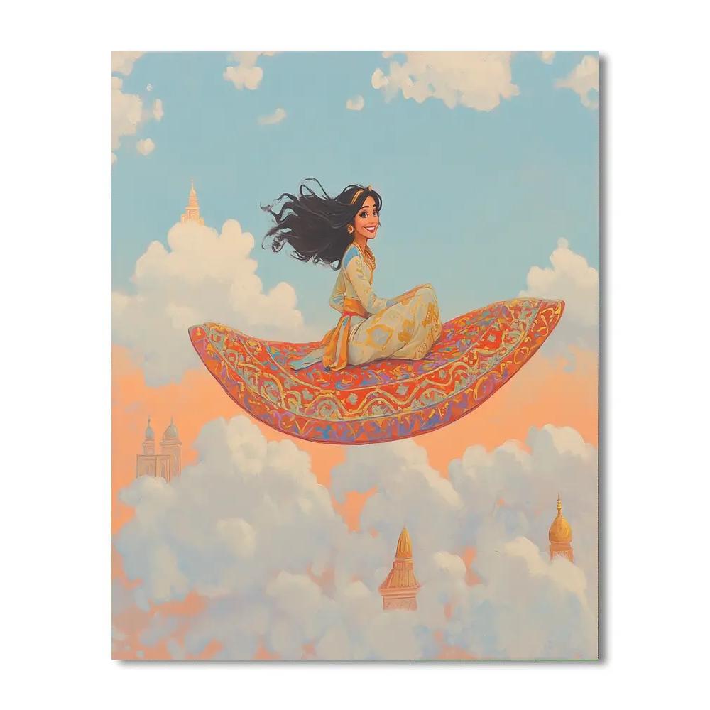 Jasmine Magic Carpet Cloud Hop Painting by numbers kit