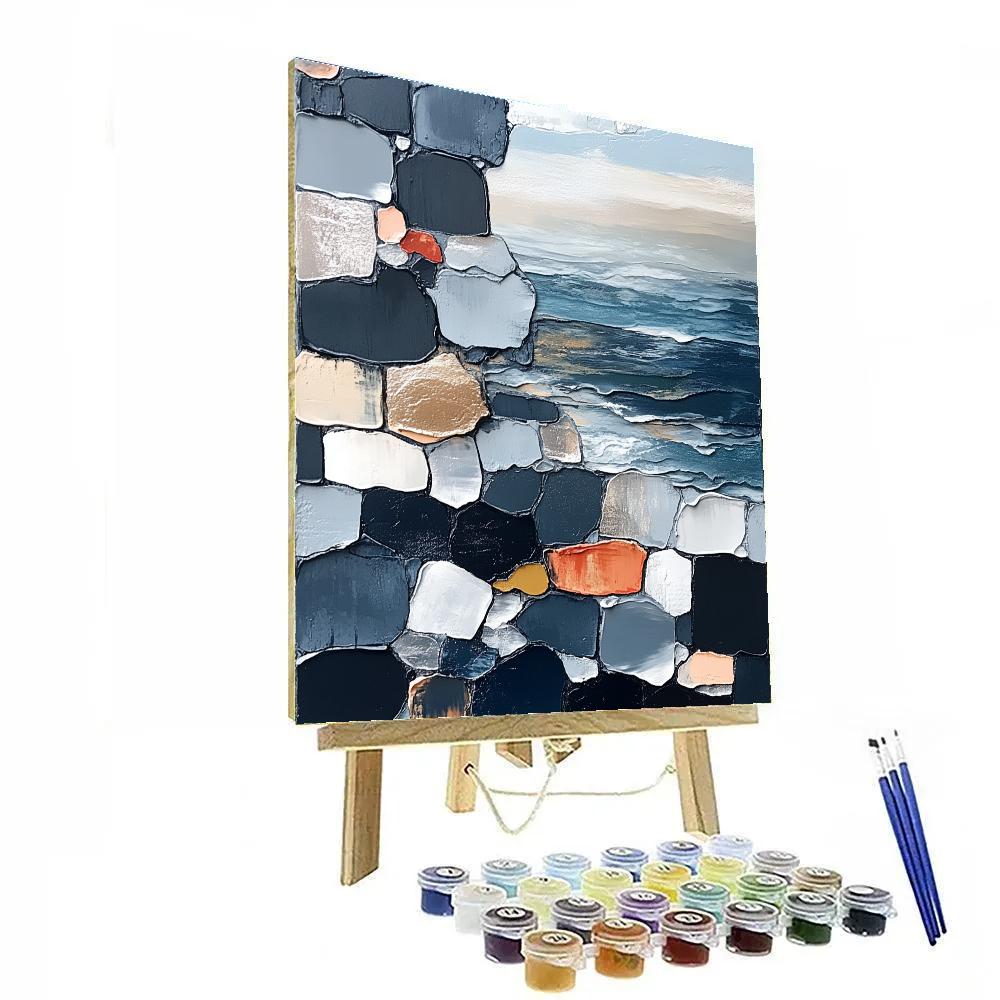 Jean-Paul Riopelle Inspired Basalt Tidepool Tessellation Paint by numbers kits
