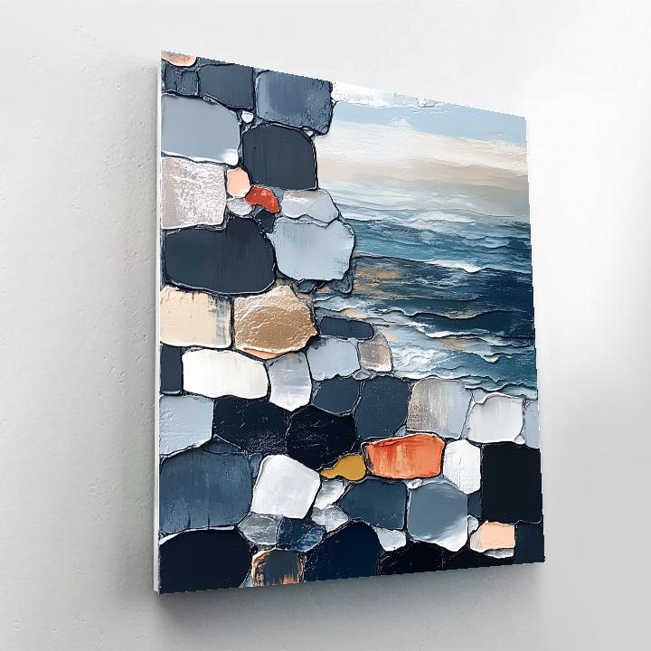 Jean-Paul Riopelle Inspired Basalt Tidepool Tessellation Paint by numbers kits