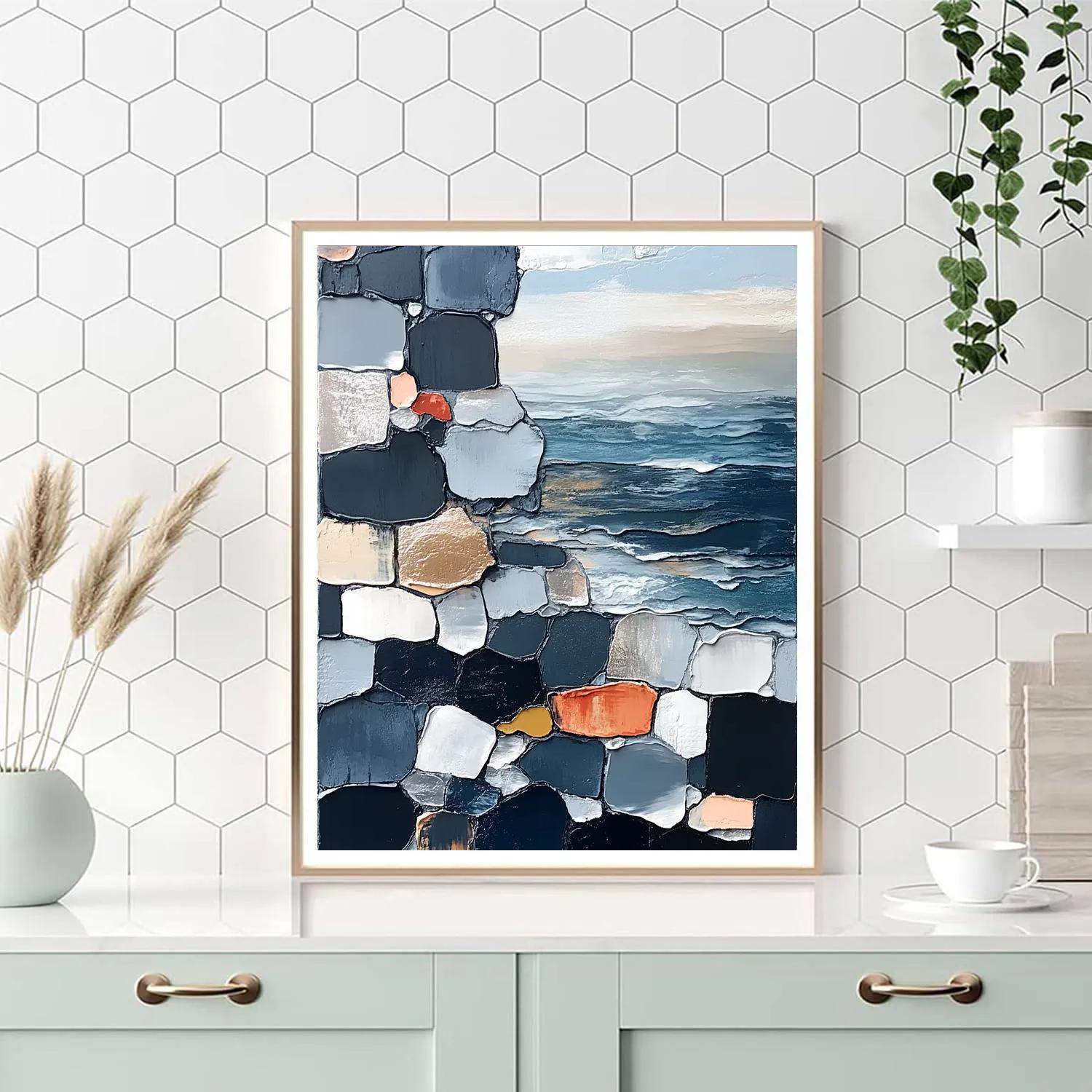 Jean-Paul Riopelle Inspired Basalt Tidepool Tessellation Paint by numbers kits