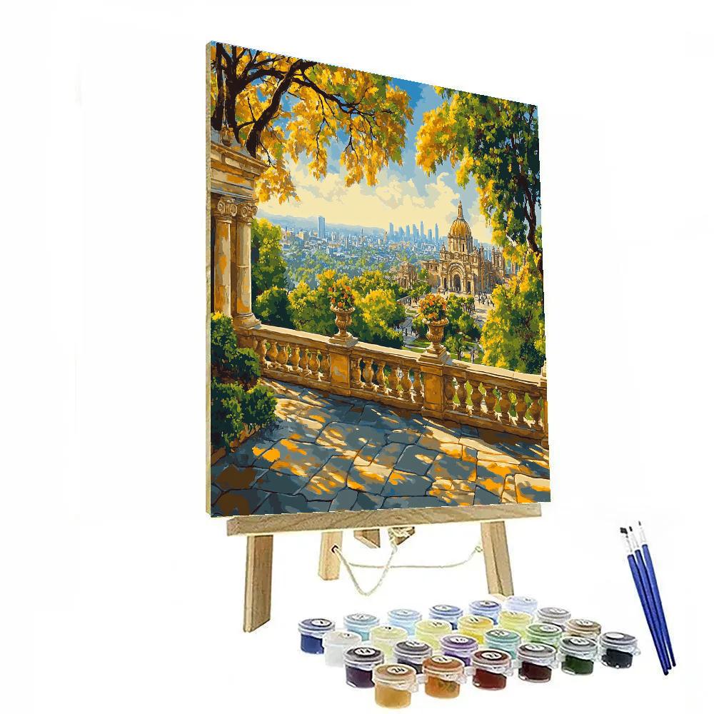 Chapultepec Castle Terrace Overlooking Mexico City Mexico painting number kit
