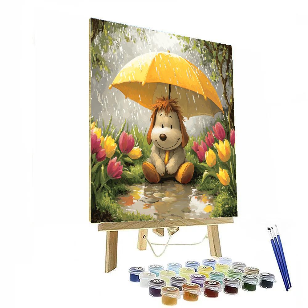 Eeyore Cozy Umbrella Garden Paint by numbers kits