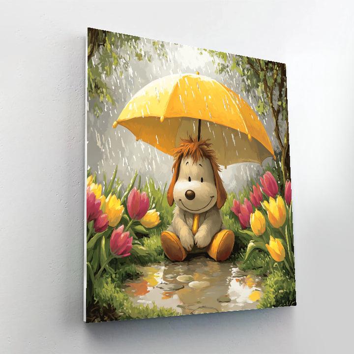 Eeyore Cozy Umbrella Garden Paint by numbers kits