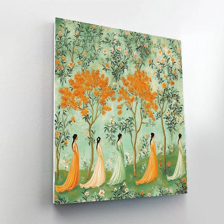 Sandro Botticelli Inspired Mythic Garden Of Spring paint by color