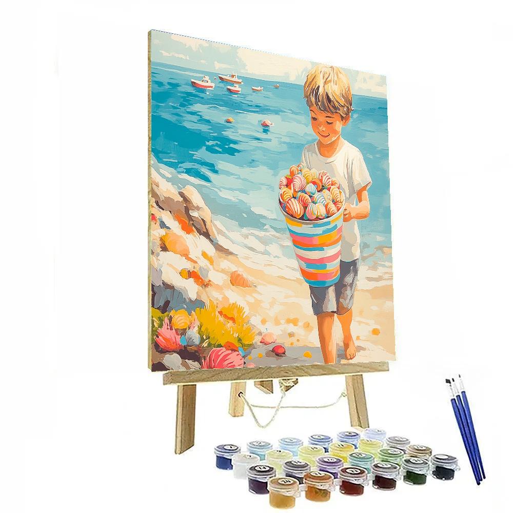 Luca Seaside Shell Treasure Hunt paint by color