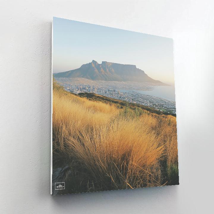 Clifftop View Of Table Mountain From Signal Hill Cape Town South Africa Paint by numbers kits