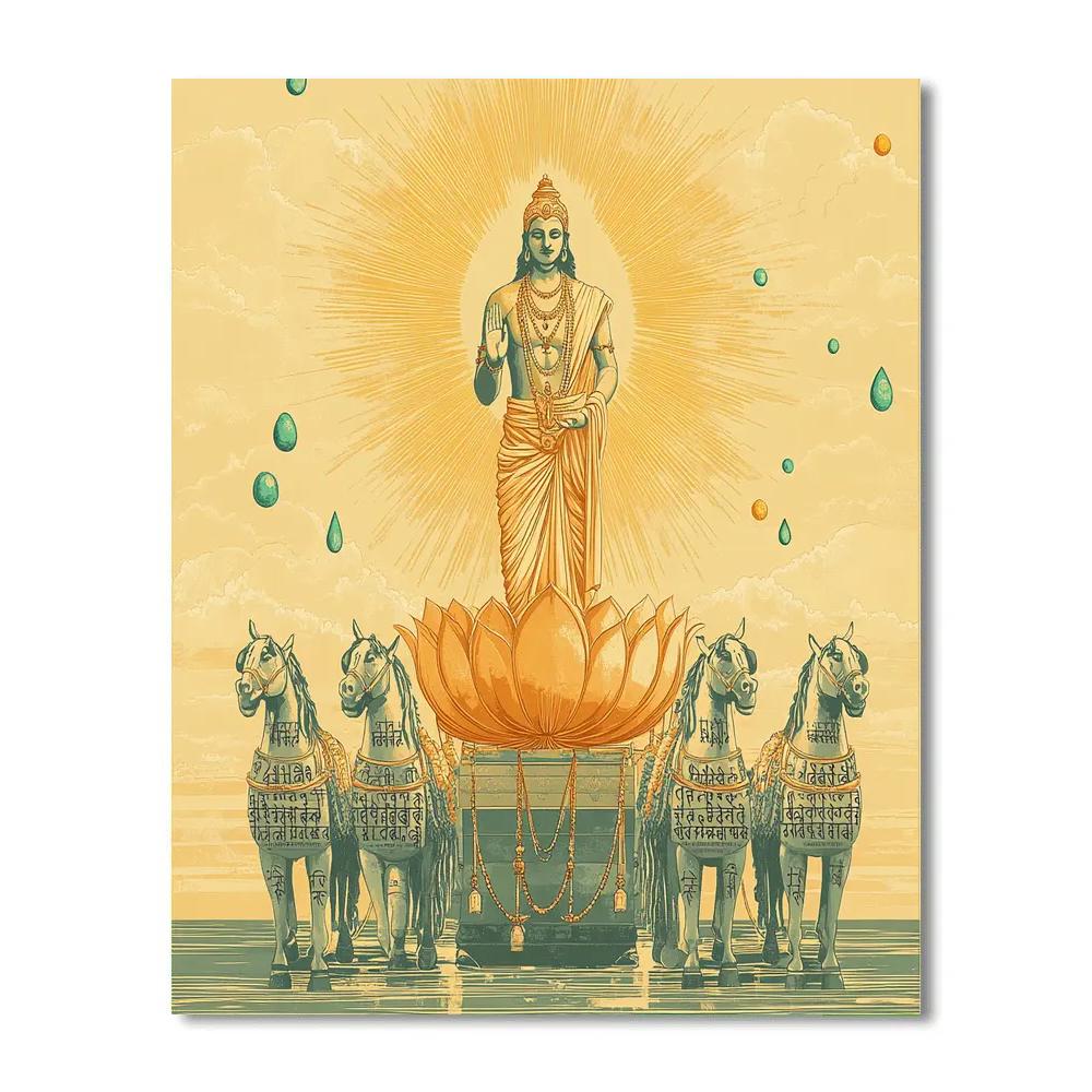 Brahma With Dawn Chariot Of Manuscripts DIY paint by numbers