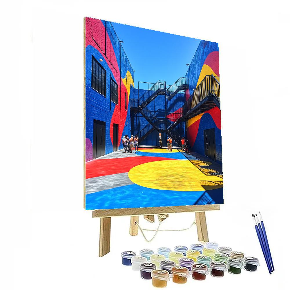 Wynwood Warehouse District Street Art Courtyard Miami United States DIY paint by numbers