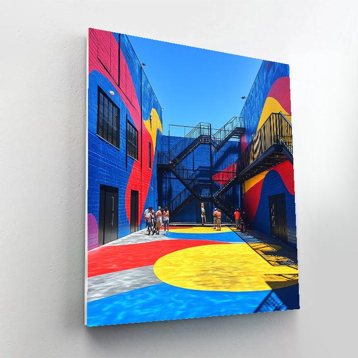 Wynwood Warehouse District Street Art Courtyard Miami United States DIY paint by numbers