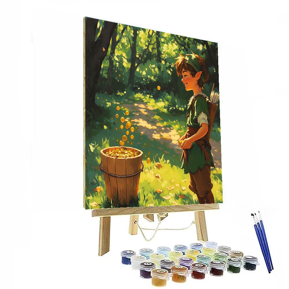 Robin Hood Forest Coin Toss Game Numbered painting kits
