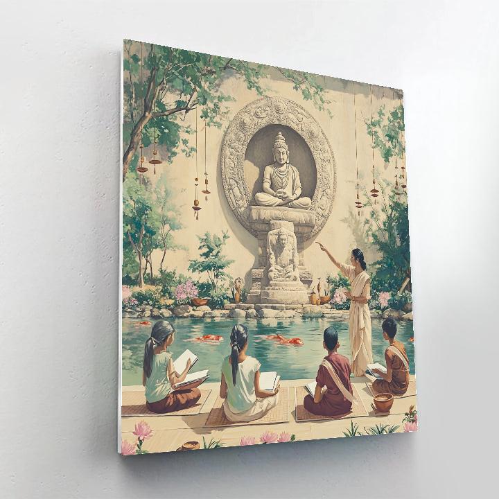 Garden Pavilion Lessons With Brahma Relief Paint by numbers kits