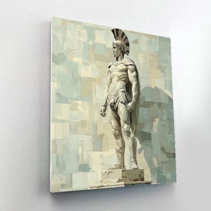 Michelangelo Inspired Marble Warrior Study paint by color