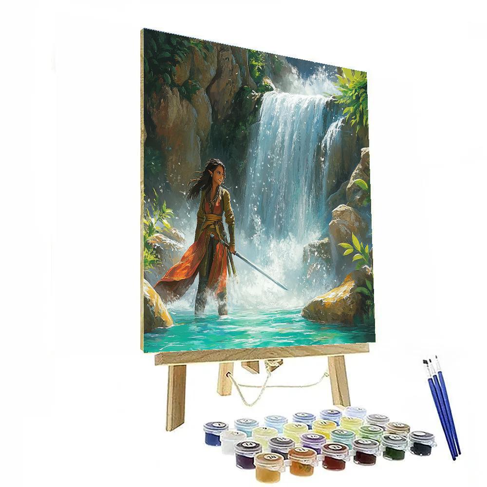 Raya Dragon Scale Waterfall Quest Painting by numbers kit