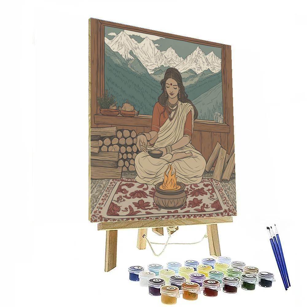 Mountain Hearth Prayer With Parvati Paint by numbers kits