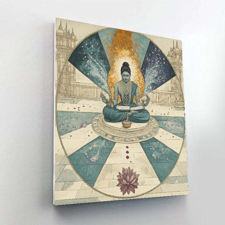Brahma In The Four Winds Mandala Courtyard DIY paint by numbers